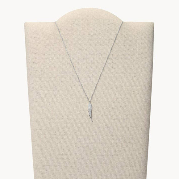 LADIES Fossil Sterling Silver‎ Wing Necklace NEW - Picture 6 of 6